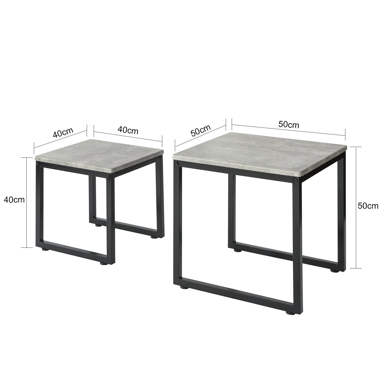 Pre-order SoBuy FBT42-HG Set van 2 salontafels, bijzettafels, 2-delige set, koffietafel, tafelset, grijs - Image 5