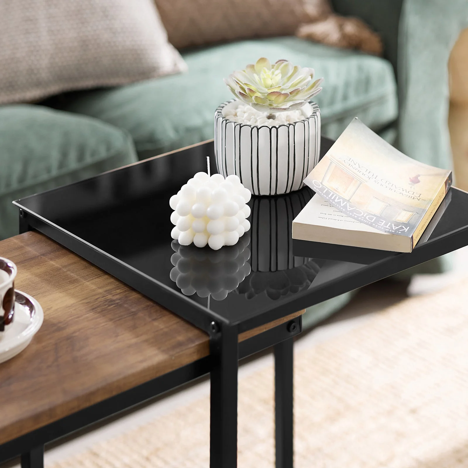 Pre-order SoBuy FBT99-F Salontafel Set van 2 - Bijzettafel - Woonkamer Tafel - Decoratie Tafel - Salon Tafel - Koffietafel - Stapelbare - Image 10