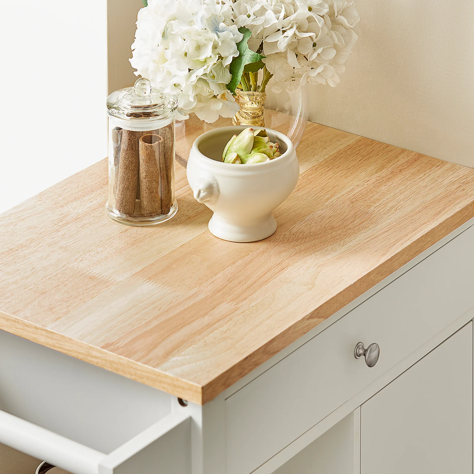 SoBuy FKW46-WN Trolley - Keukentrolley - Serveerwagen - Kast - Servies - Wit - Image 6