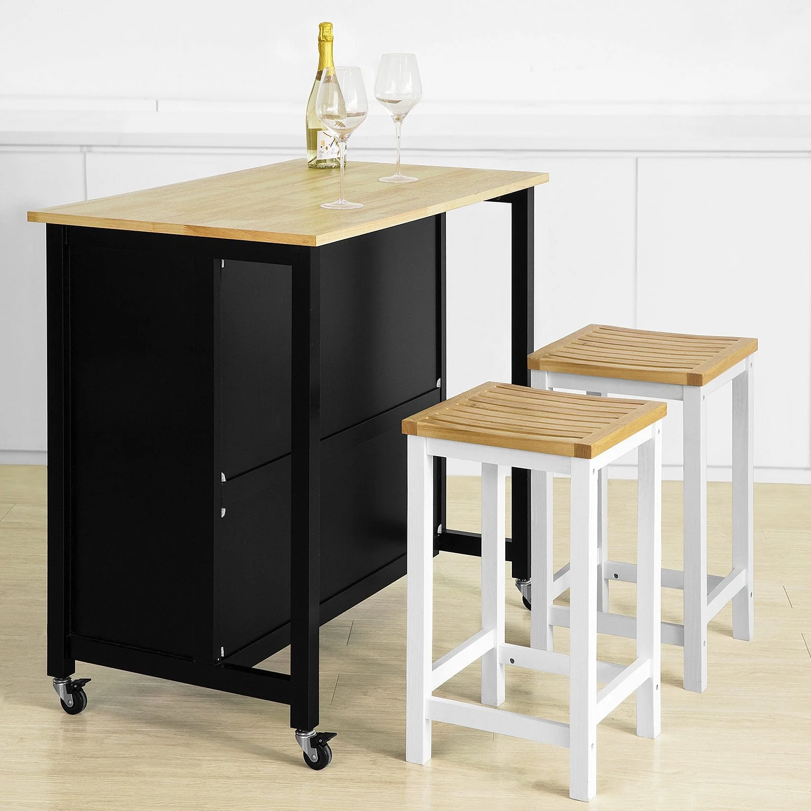SoBuy FKW74-SCH Keukentrolley op wielen Opbergkast Serveerwage Keukeneiland Dressoir - Image 5