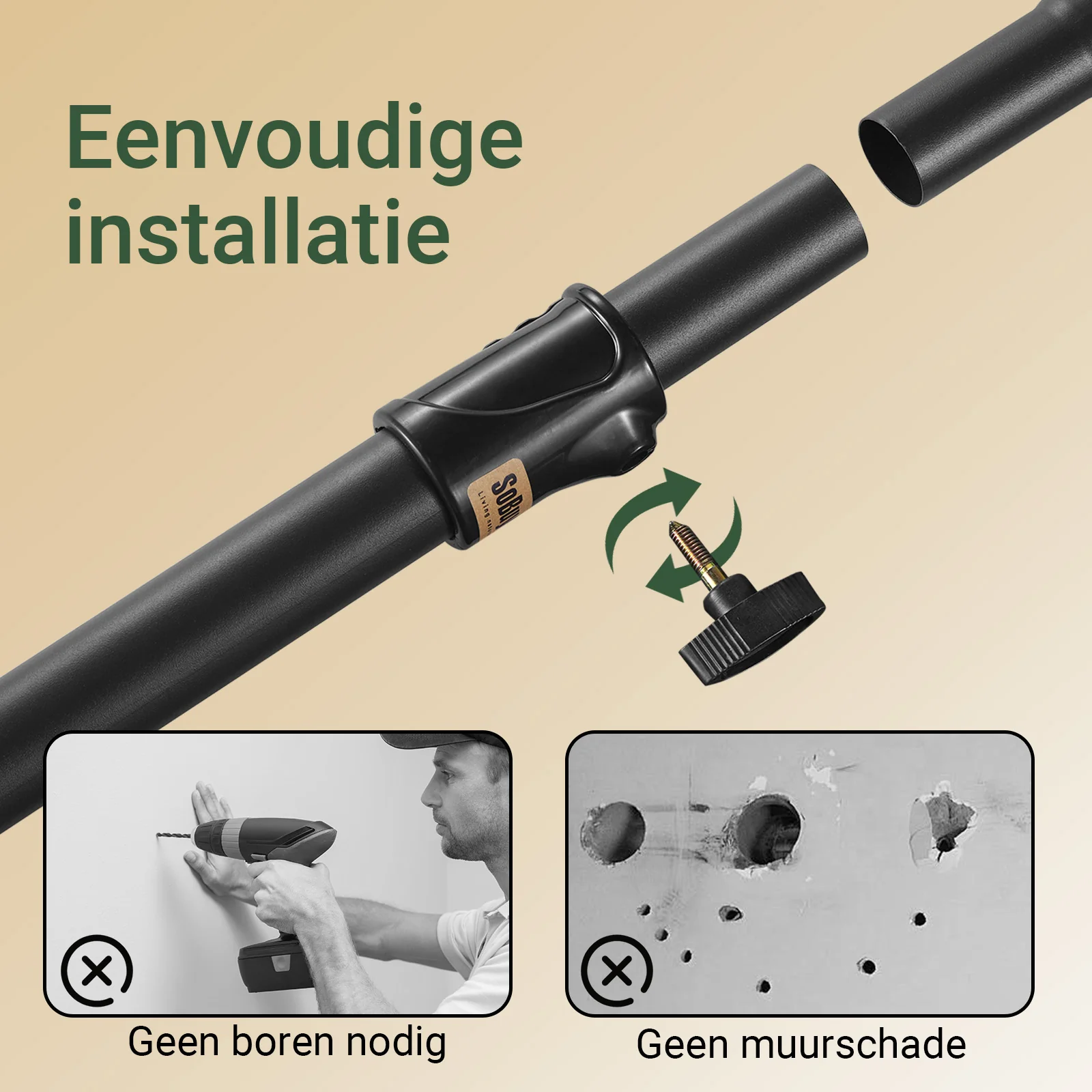 SoBuy FRG109-II-SCH – Verstelbare Kledingrek op Wieltjes, Sterke Garderoberek voor Slaapkamer of Inloopkast, Zwart - Image 8