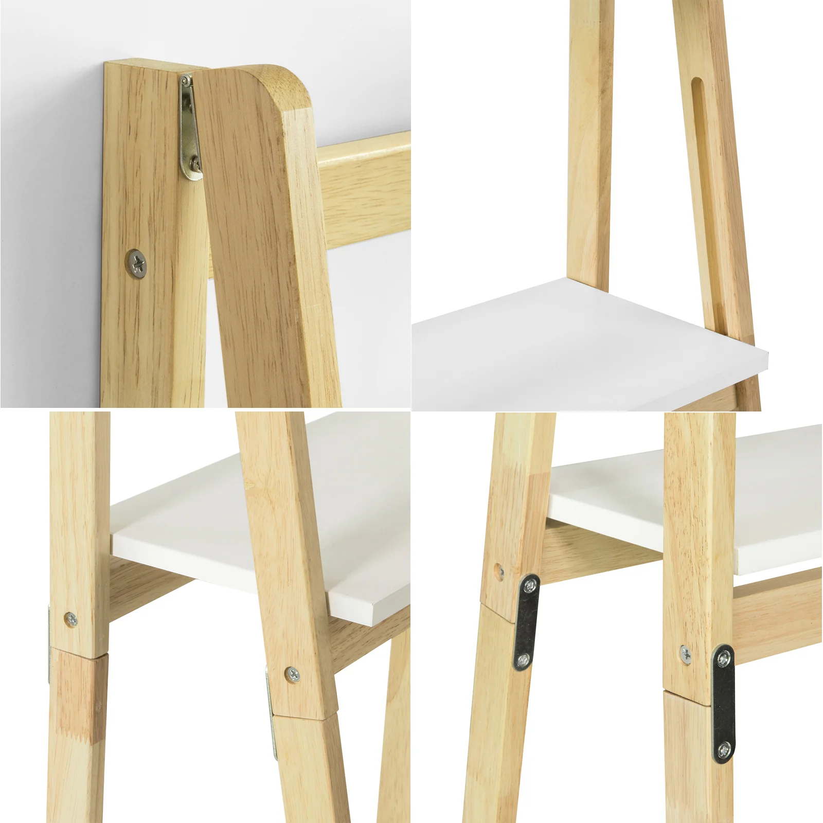 SoBuy FRG162-N Ladderplank Opvouwbaar Boekenplank met 4 planken - Rubberhout - Image 10