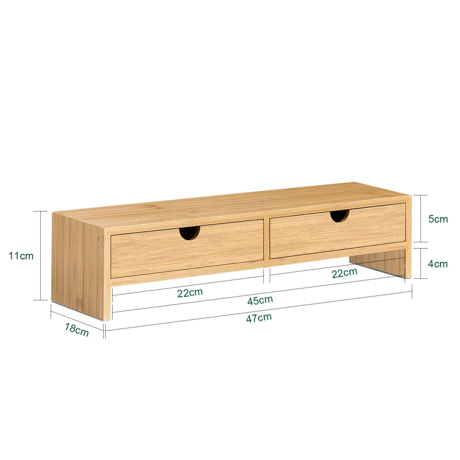 SoBuy FRG198-N Monitorstandaard Computerstandaard Bureau-organizer met 2 Laden - Image 5