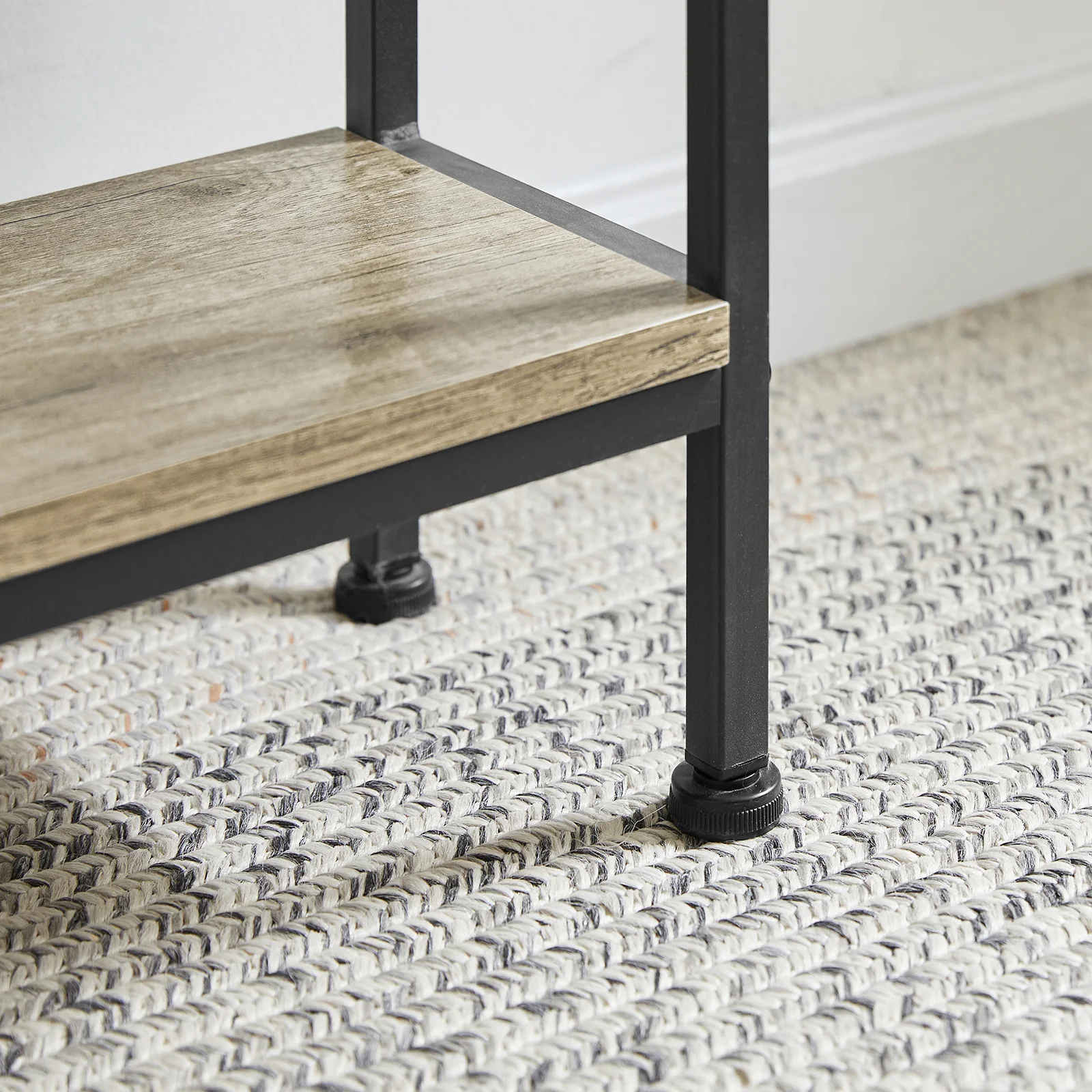 SoBuy FSB49-PZ Smalle Industriële Console Tafel met 3 Open Planken – Haltafel / Banktafel – 120×20×77 cm, Metaal & Hout - Image 9