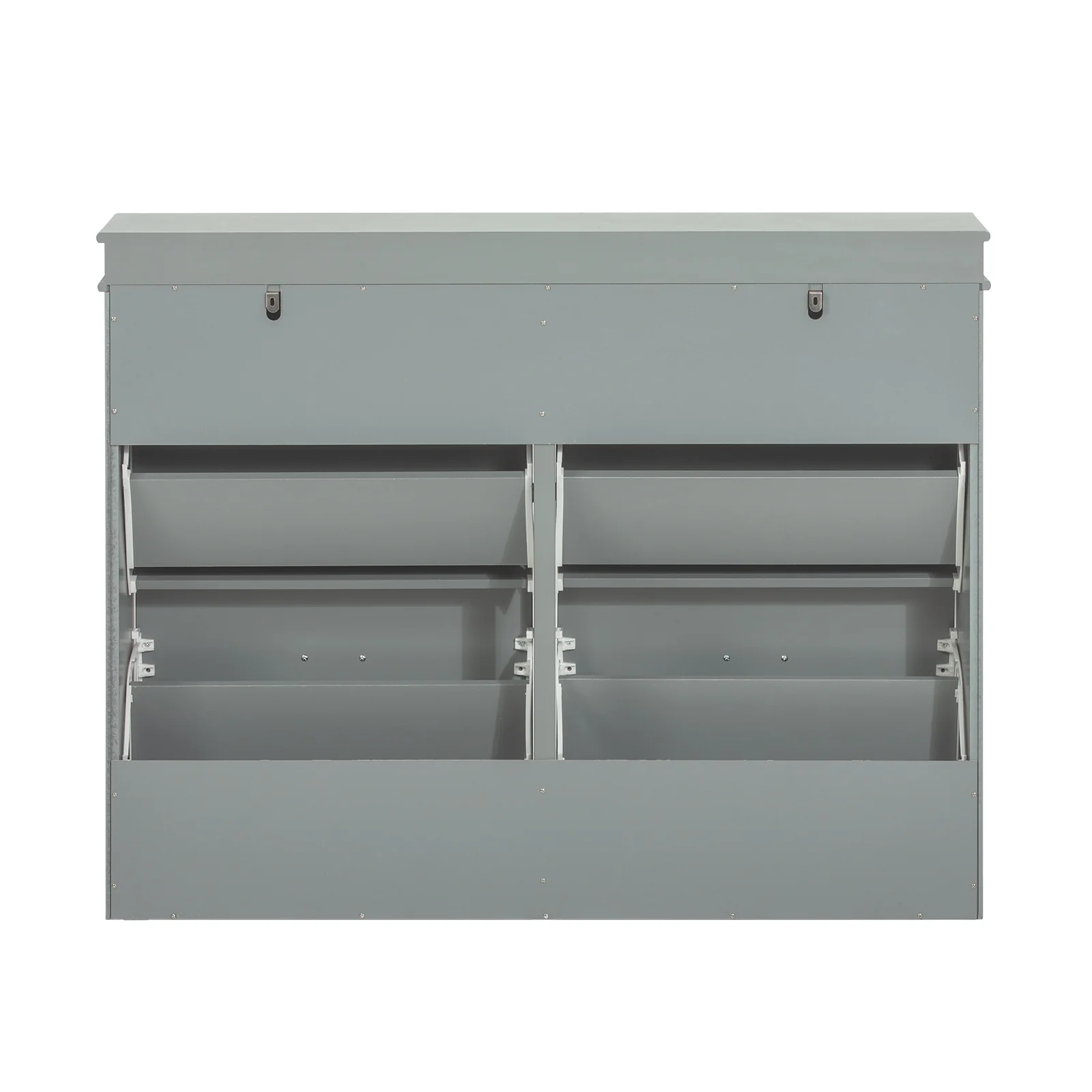 SoBuy FSR79-HG Schoenenkast met 4 Kleppen, Schoenenrek voor de Hal, Schoenenmeubel, Opslag tot 16 Paar, voor Gang en Entree, 105x24x83 cm, Grijs - Image 10