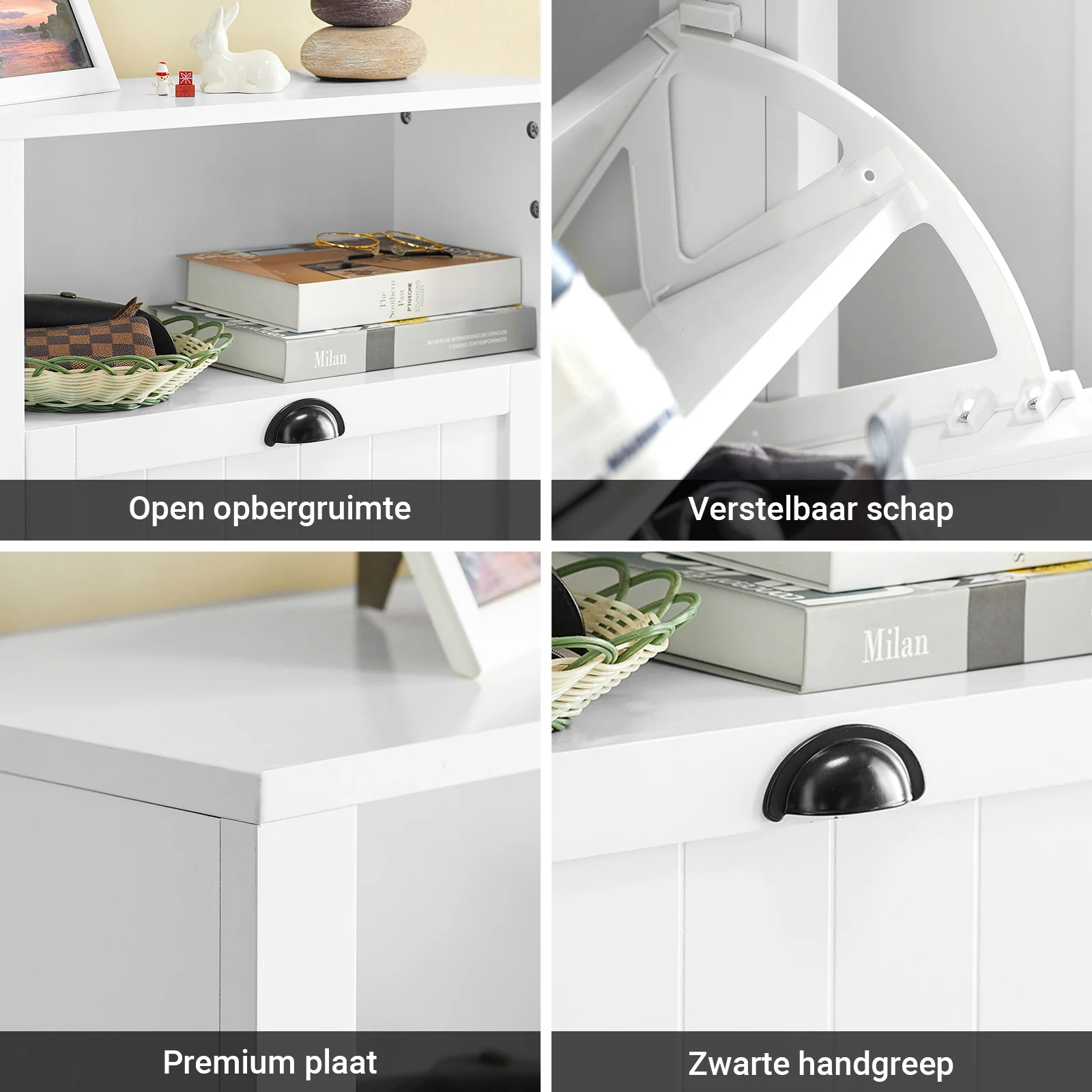SoBuy FSR87-K-W — Slim Schoenenkast met 2 Kleppen | Ruimtebesparend & Stijlvol - Image 7