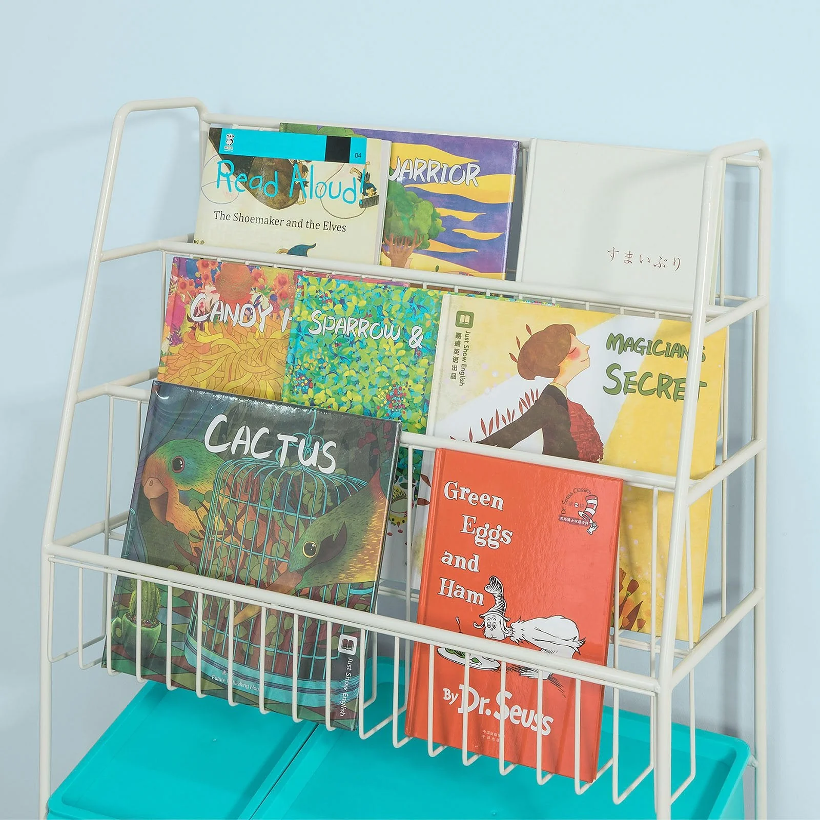 SoBuy KMB07-B Boekenplank voor Kinderen Kinderplank Kinderen Opbergvak - Wit/Blauw - Image 6