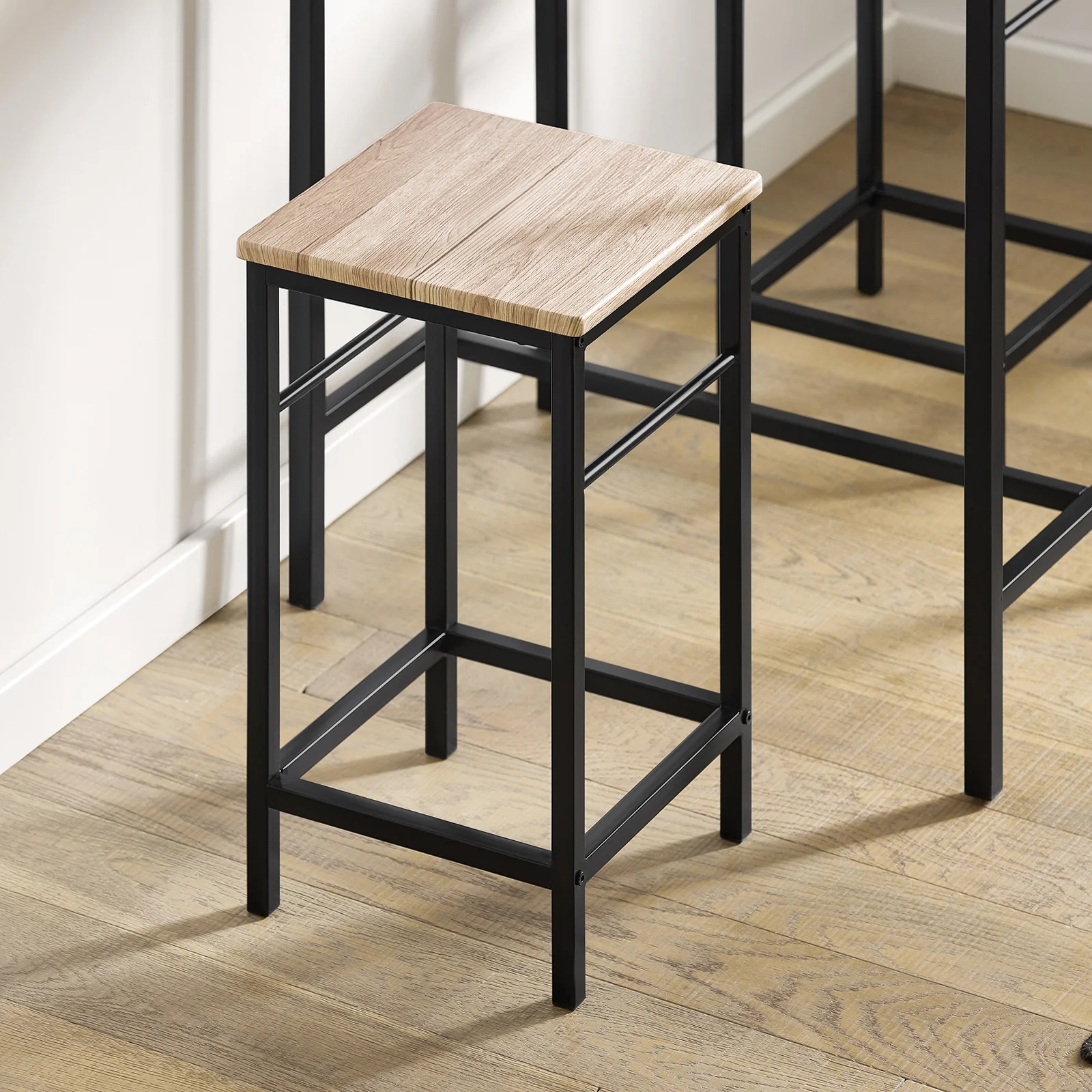 SoBuy OGT10-N Bistrotafel 3-delige Tafel met 2 stoelen Bartafelset Eettafel - Image 6