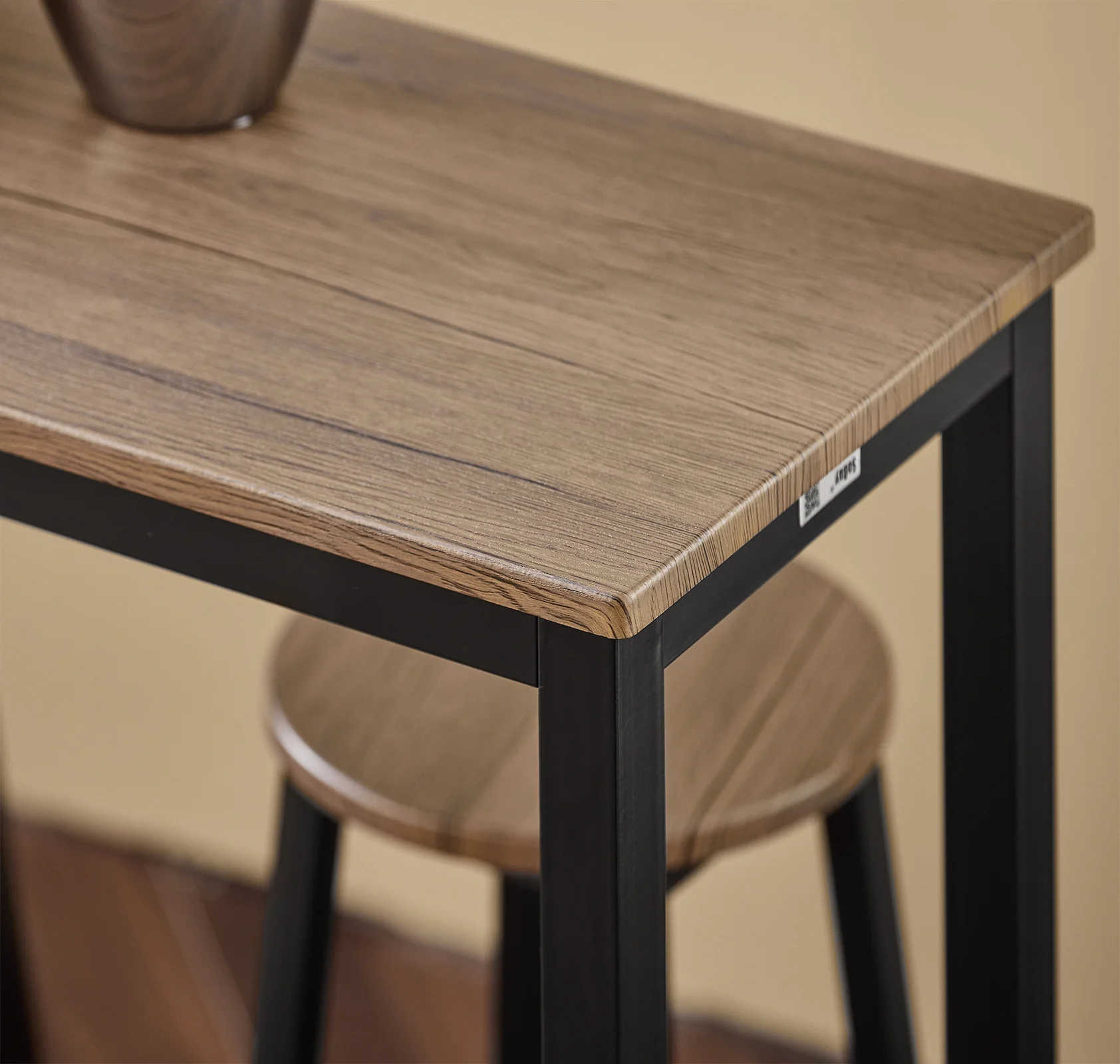 SoBuy OGT22-SCH Bartafel Set met 4 Barkrukken – Hoge Eettafel met Voetsteun voor Keuken of Bar (Zwart) - Image 9