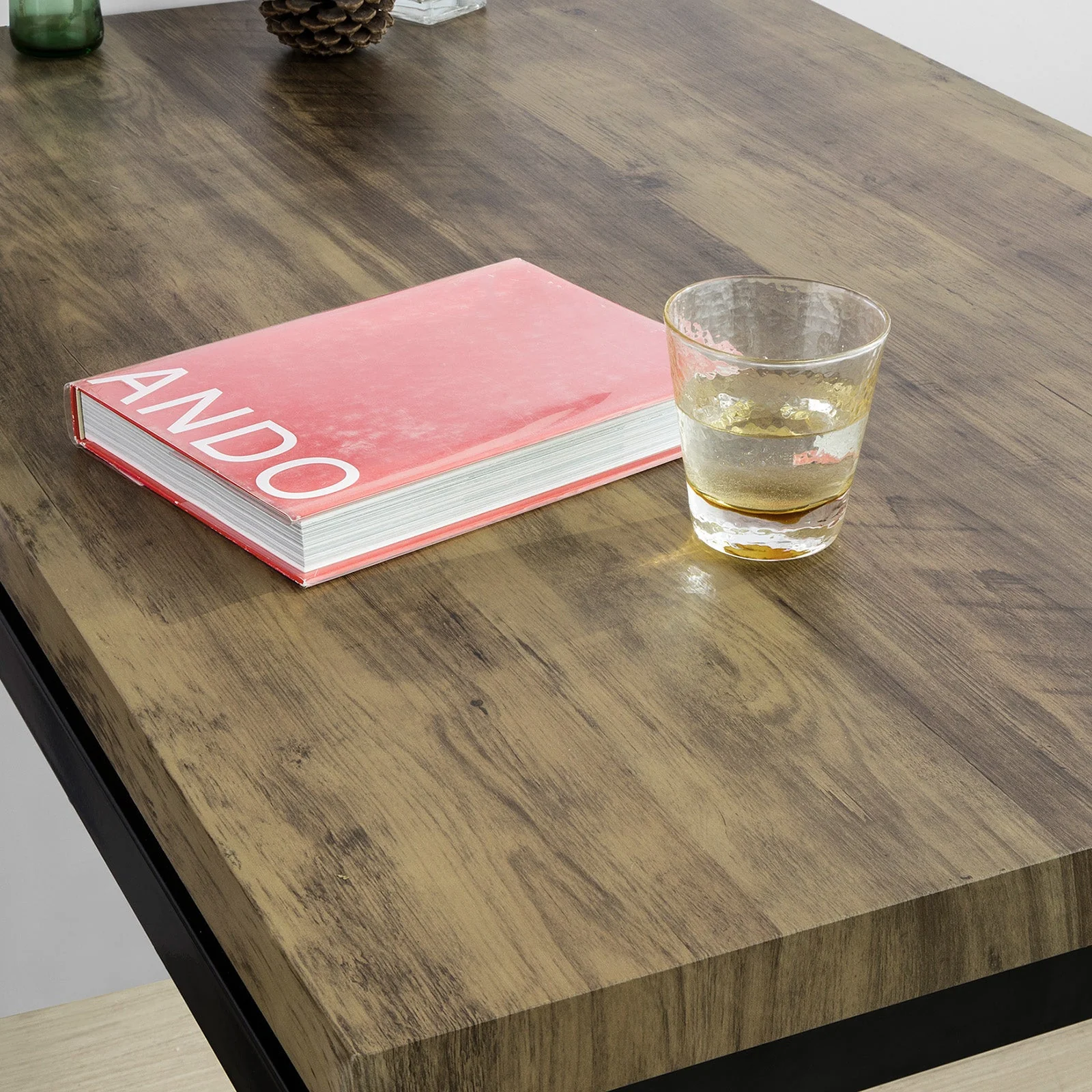 SoBuy 3- Delige Set Eettafel met 4 Krukken - Tafelset en 4 Stoelen - Industriële Stijl - voor Keuken Eetkamer Woonkamer, OGT28-N + FST72-Nx4 - Image 6