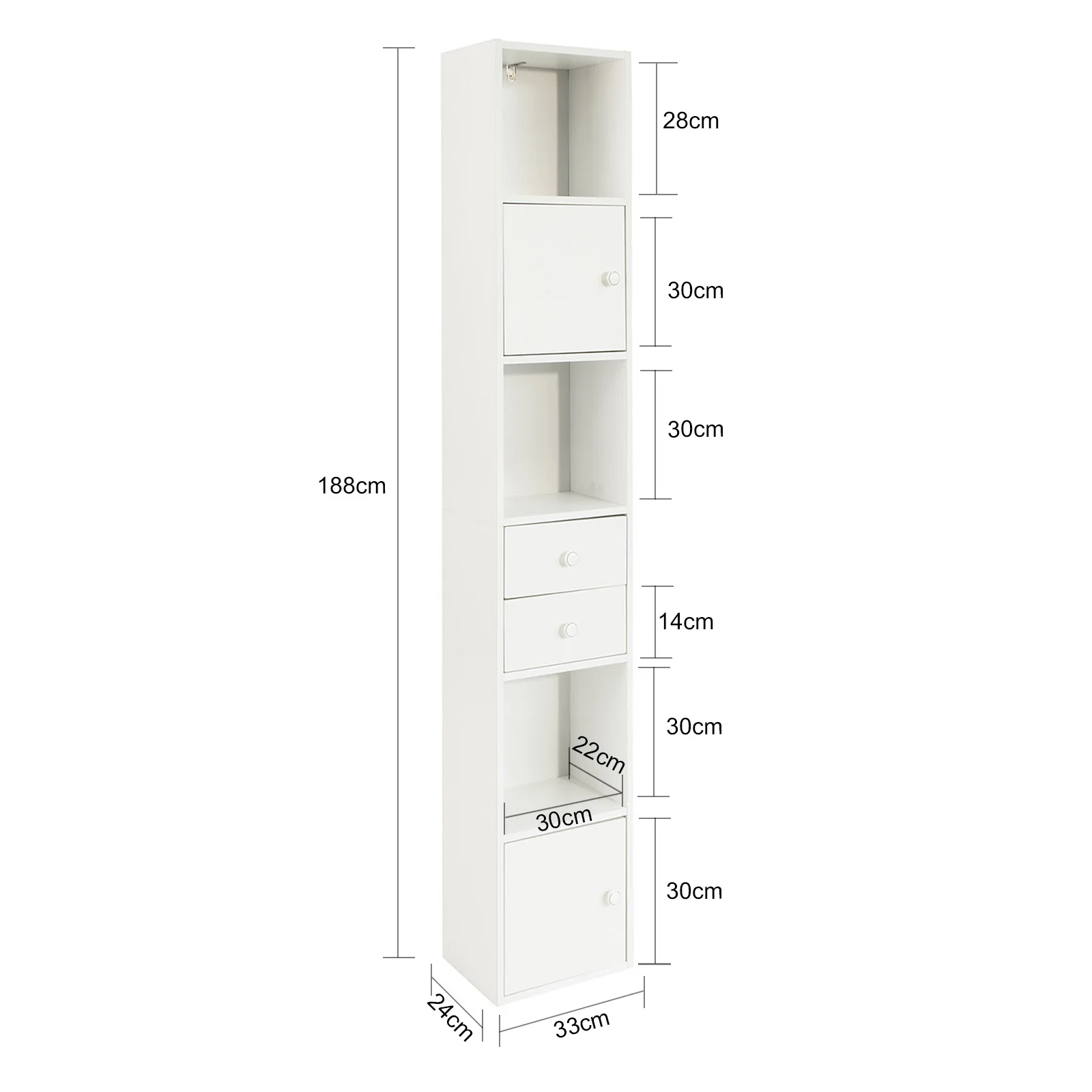 SoBuy STR10-W Boekenkast Vrijstaande plank Opbergplank Kast Kolom Archiefkast Hoge kast - Image 4