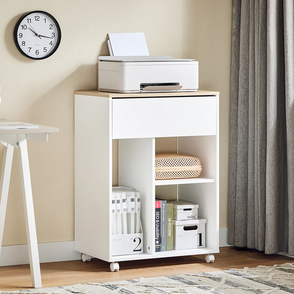 SoBuy ASK10-WN Kantoorlade op wielen, rollende printerstandaard, bureau-organizer - Image 10