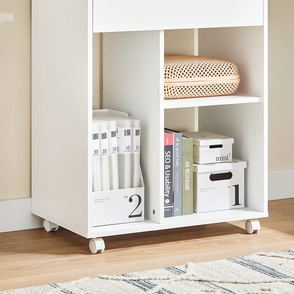 SoBuy ASK10-WN Kantoorlade op wielen, rollende printerstandaard, bureau-organizer - Image 5