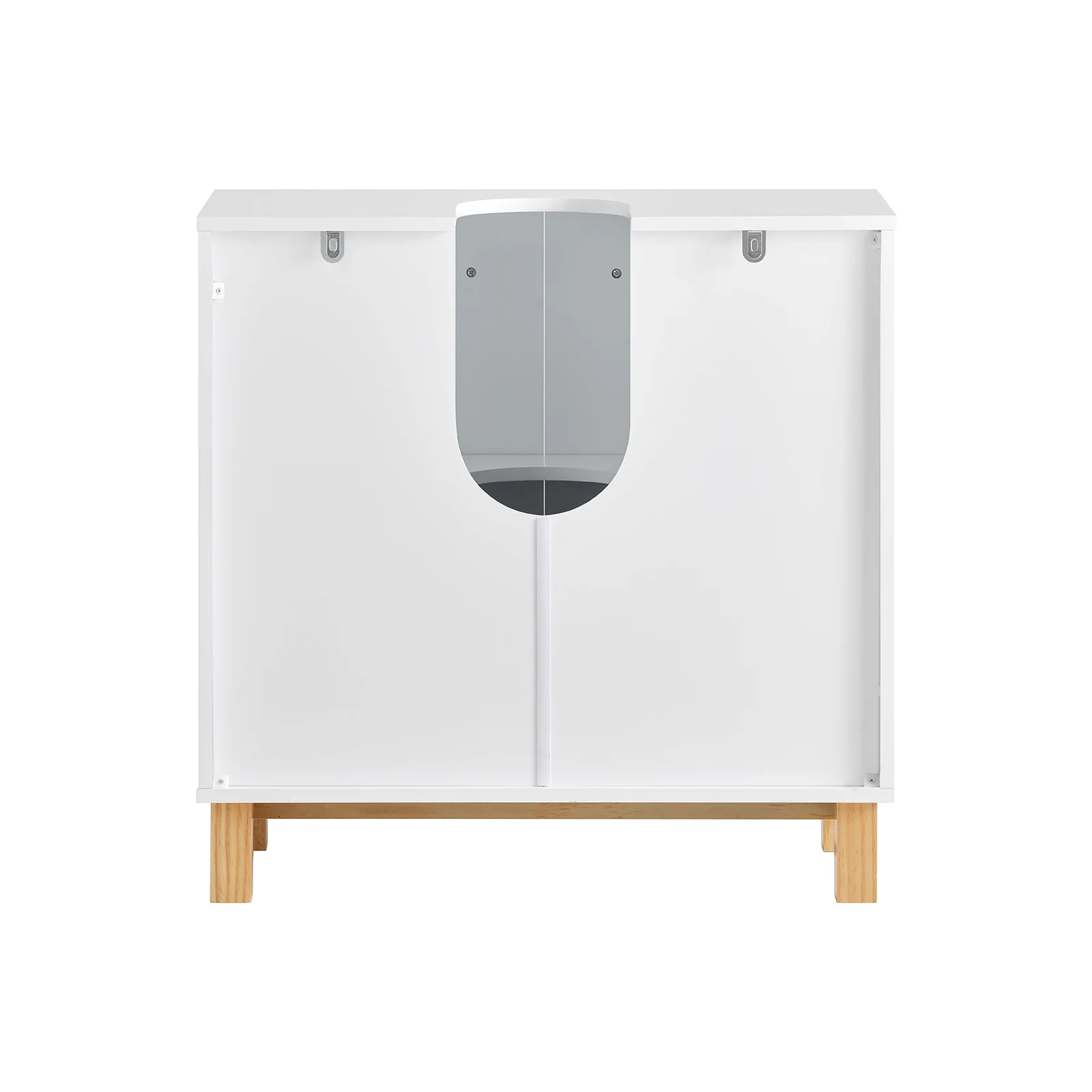 SoBuy BZR92-W Wastafel Onderkast - Wastafelmeubel - Badkamerkast - Badkamer Onderkast - Wastafelkast met 2 Deur voor Badkamer - Image 13
