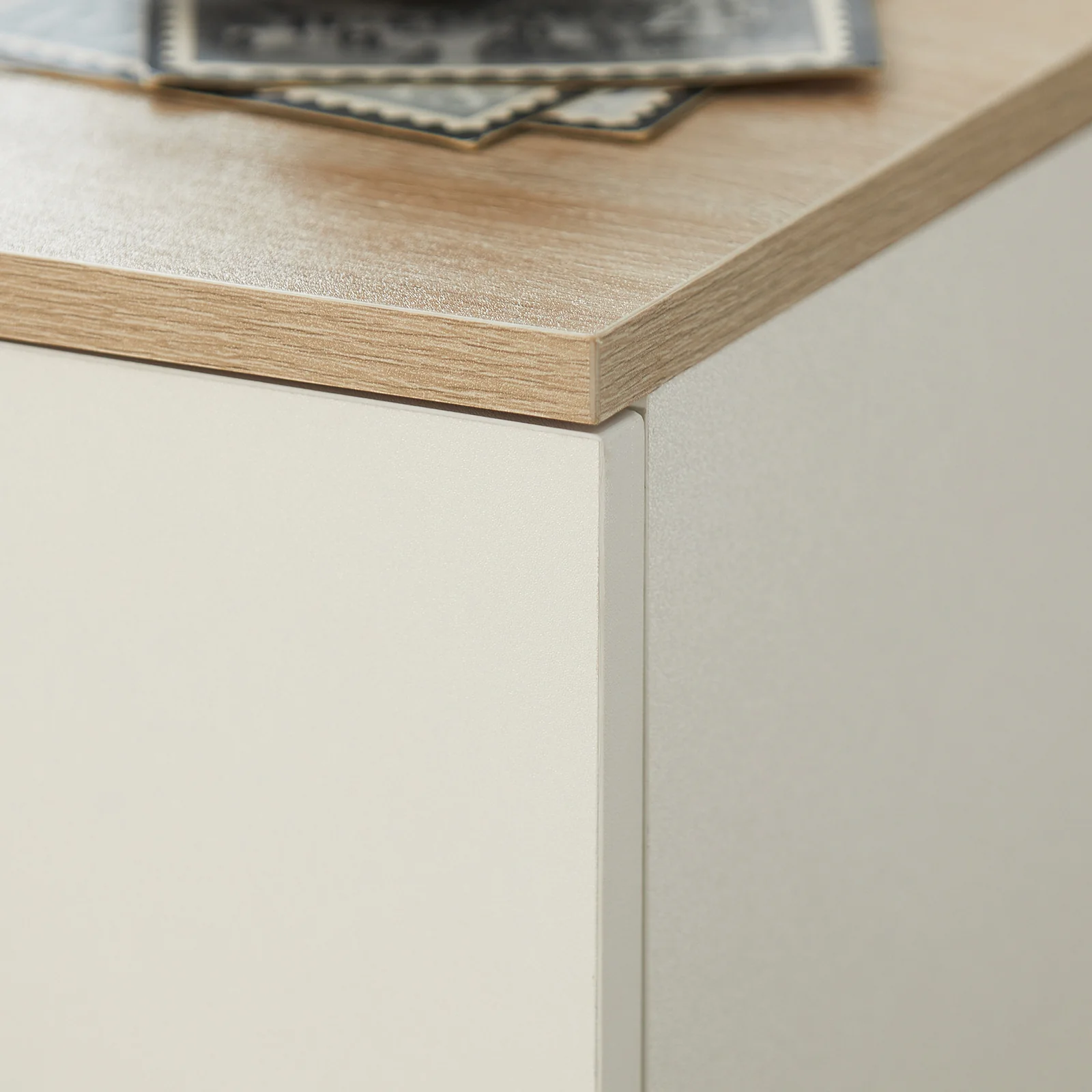 SoBuy FBT111-WNx2 Nachtkastje Set van 2, Lade & Plank, Ultra-Smal 20cm, MDF E1, 20kg – Wit - Image 13