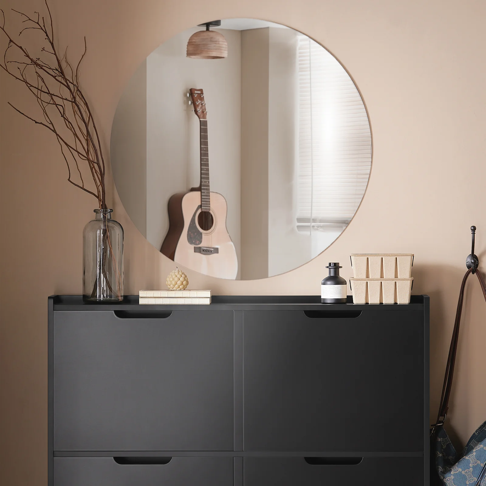 SoBuy FSR100-SCH Schoenenkast 4 Kleppen, Tot 8 Paar, Ultra-Smal 19cm, MDF E1, Modulair โ Zwart - Image 8