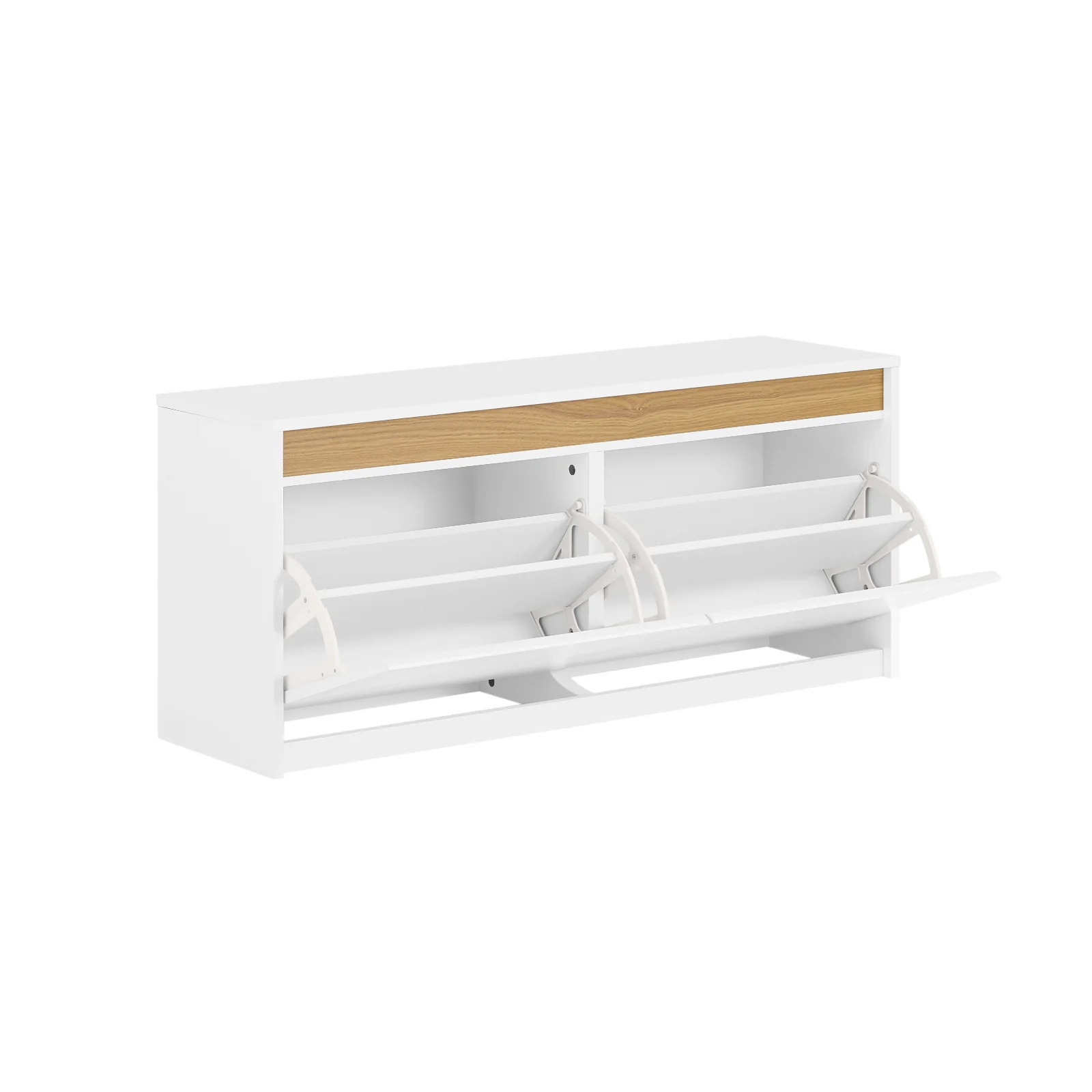 SoBuy FSR171-W Schoenenbank met 2 kleppen, ingangskast, schoenenkast met bovenvak, voor entree, woonkamer, slaapkamer - Image 12