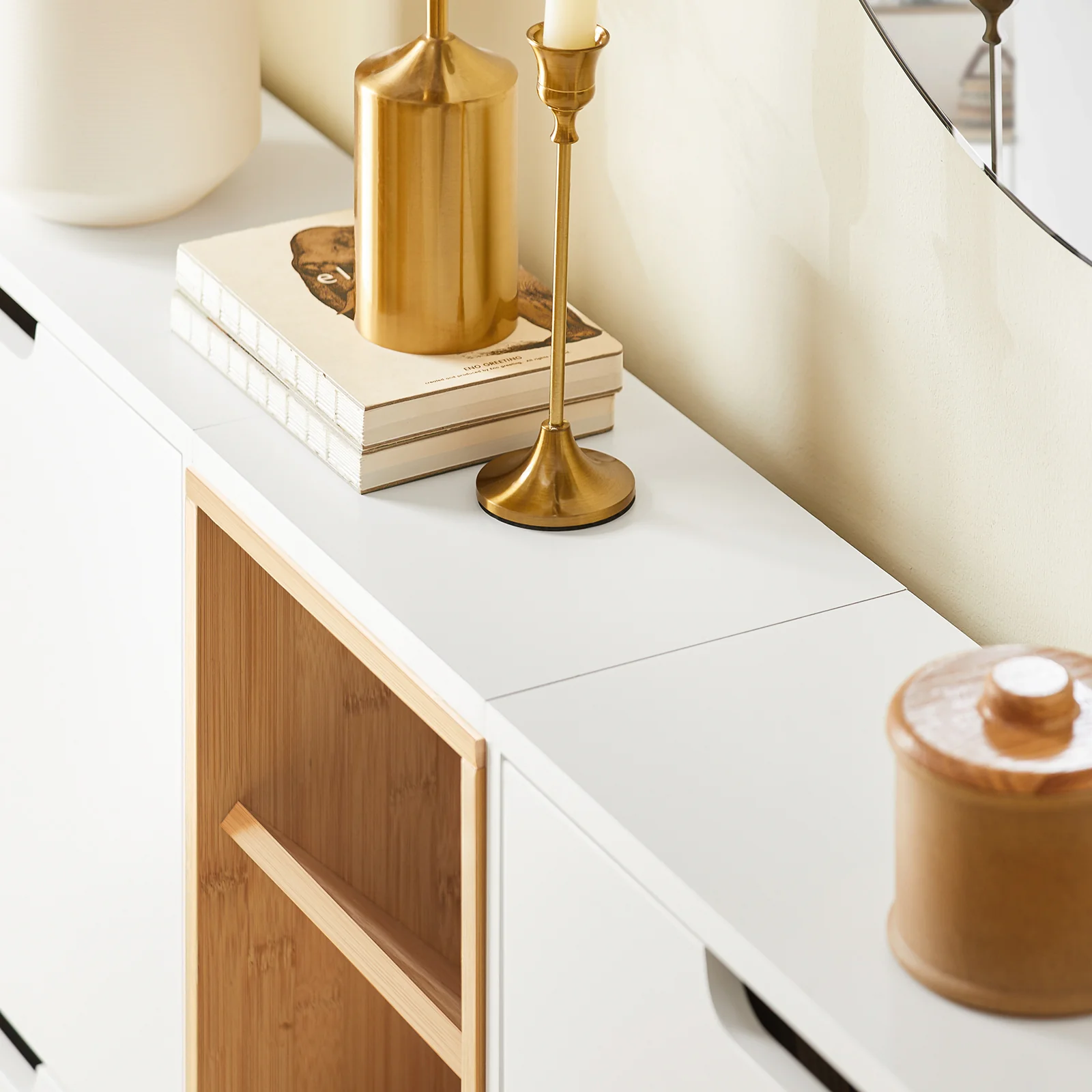 SoBuy FSR183-WN Schoenenkast, schoenenopslag, entreekast, schoenenkast, opbergkast, commode met 4 kleppen en 3 open vakken, opbergdoos - Image 11