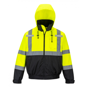 Portwest Yellow and Black Hi-Vis Premium Bomber Jacket – XXXL