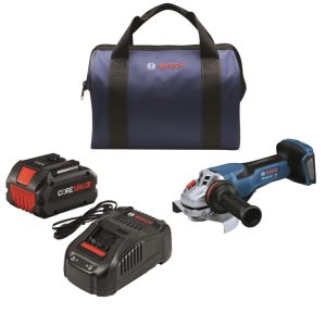 Bosch PROFACTOR 18V Spitfire 5  6 Angle Grinder with Paddle Switch Kit with 1 CORE18V 8Ah PROFACTOR Performance Battery
