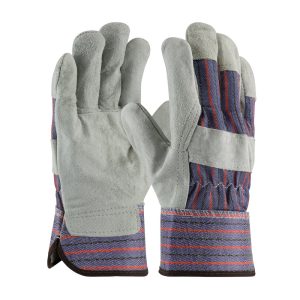 Protective Industrial Products Gloves Blue Industry Grade Split Cowhide Leather Palm Medium