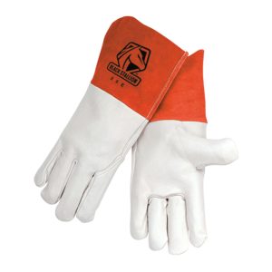 Black Stallion White Standard Grain Cowhide MIG Gloves Large