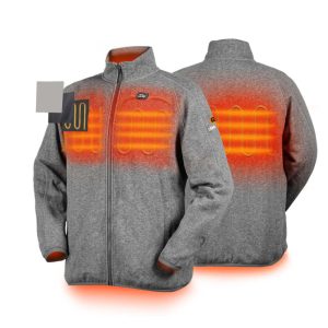 GEARWRENCH Mens Gray Heated Fleece Jacket Kit Medium