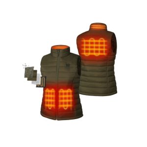 ORORO Womens Green Classic Heated Vest Kit Small