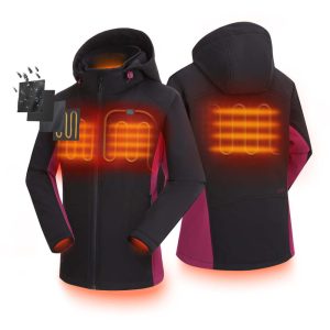 ORORO Womens Black & Purple Classic Heated Jacket Kit Medium