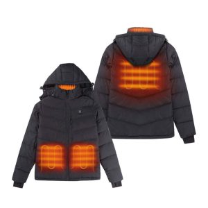 ORORO Mens Black Heated Down Jacket Kit Medium