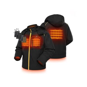 ORORO Mens Black & Gold Classic Heated Jacket Kit XL