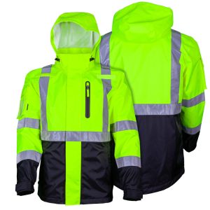 Mobile Warming Hi-Vis Heated Rain Heated Jacket Mens 7.4 Volt HI-VIZ Medium