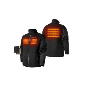 ORORO Mens Black Heated Fleece Jacket Kit 2X