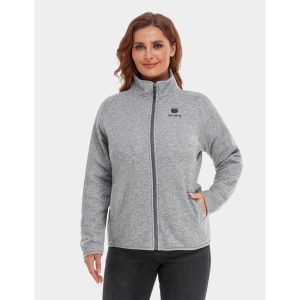 ORORO Womens Flecking Gray Heated Fleece Jacket Kit XL