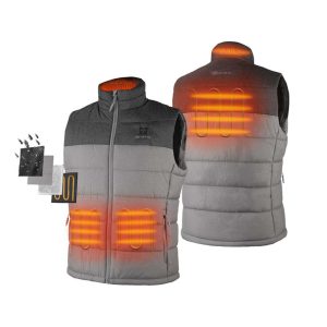 ORORO Mens Flecking Gray Classic Heated Vest Kit Large