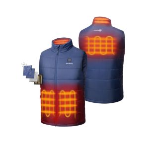 ORORO Mens Navy Blue Classic Heated Vest Kit XS