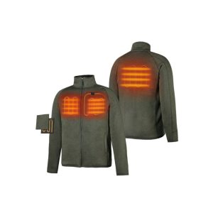 ORORO Mens Army Green Heated Fleece Jacket Kit XS