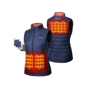 ORORO Womens Navy Blue Classic Heated Vest Kit 3X