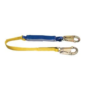 Werner 3ft DeCoil Lanyard (DCELL Shock Pack 1in Web Snap Hook)