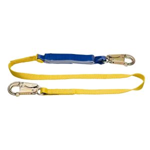 Werner 6ft DeCoil Lanyard (DCELL Shock Pack 1in Web Snap Hook) Fall Protection Equipment