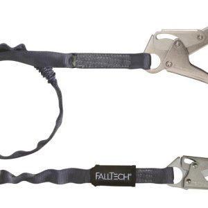 Falltech 6Ft Shock Absorbing Lanyard with #18 Rebar Hook
