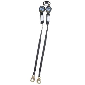 Werner 9ft Bantam Twinleg Tie-Back Web Self-Retracting Lifeline with Steel Tie-Back Snap Hook