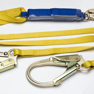 Werner 6 Ft. DeCoil Adjustable Twin Leg Lanyard (DCELL Shock Pack 1 in Web Snaphook Rebar Hooks)