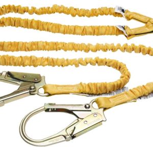 Werner 6ft SoftCoil Twinleg Lanyard (Energy Absorbing inner Core Snap Hook Rebar Hook) Fall Protection Equipment