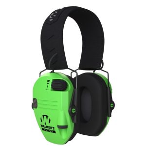 Walkers Safety Razor Slim Electronic Muffs- HiViz Green