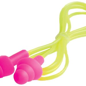ERB Reusable Corded Earplugs in Hi Viz Pink 100 pair/box ERB-04C