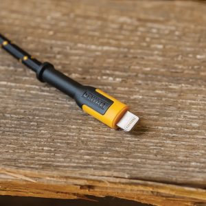 DEWALT Phone Charger Lightning Reinforced Braided Cable 4′