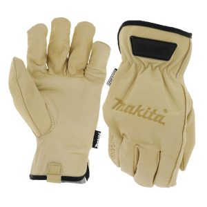 Makita Driver Gloves Genuine Leather Cow Medium