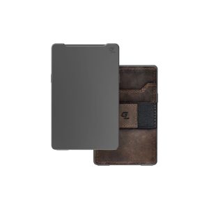 Groove Life Wallet Gun Metal Brown Leather