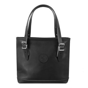 Duluth Pack 9 Liter Capacity Black Leather Lakewalk Tote